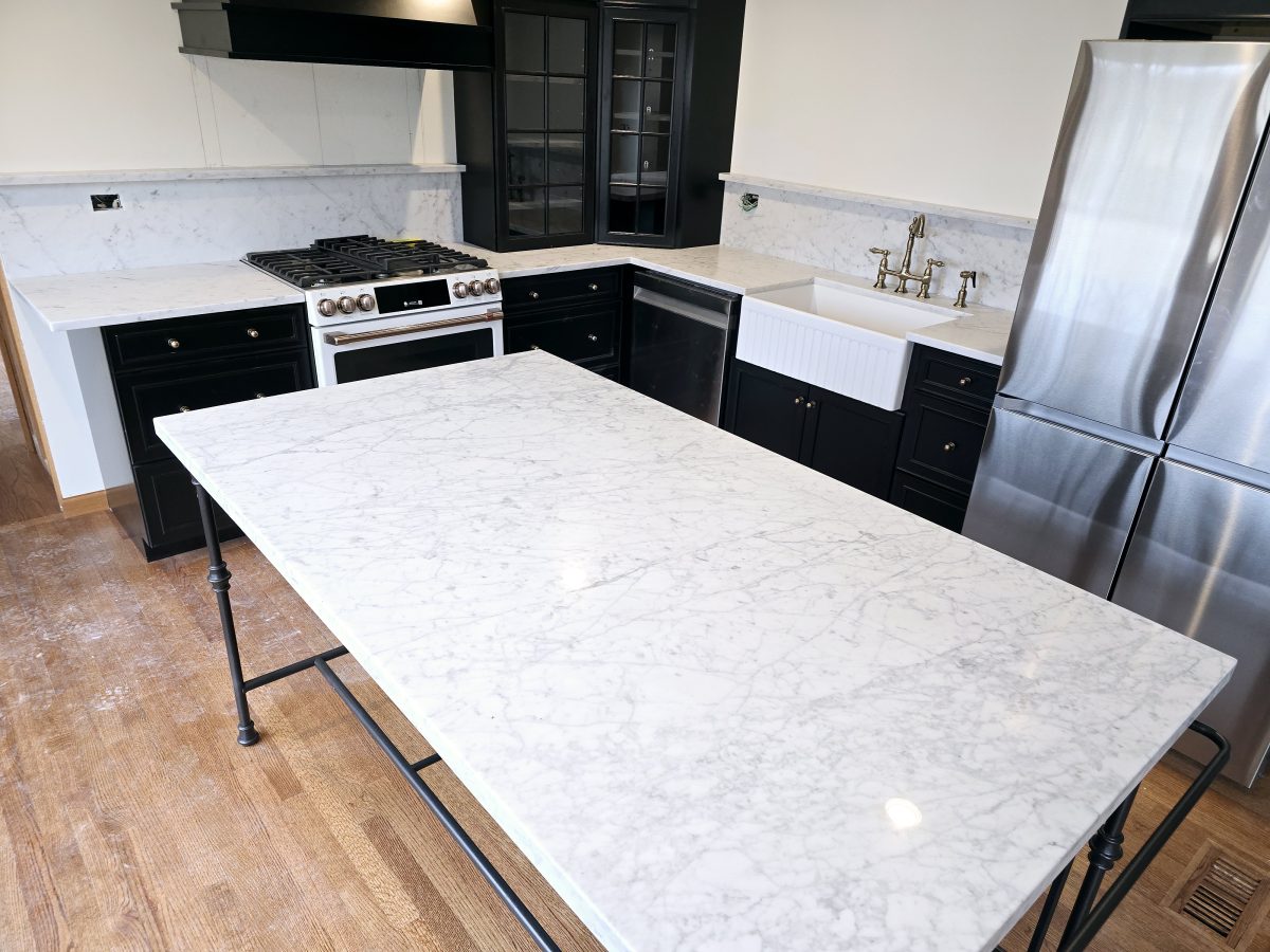 Statuary White Marble Countertops near Glennview Illinois